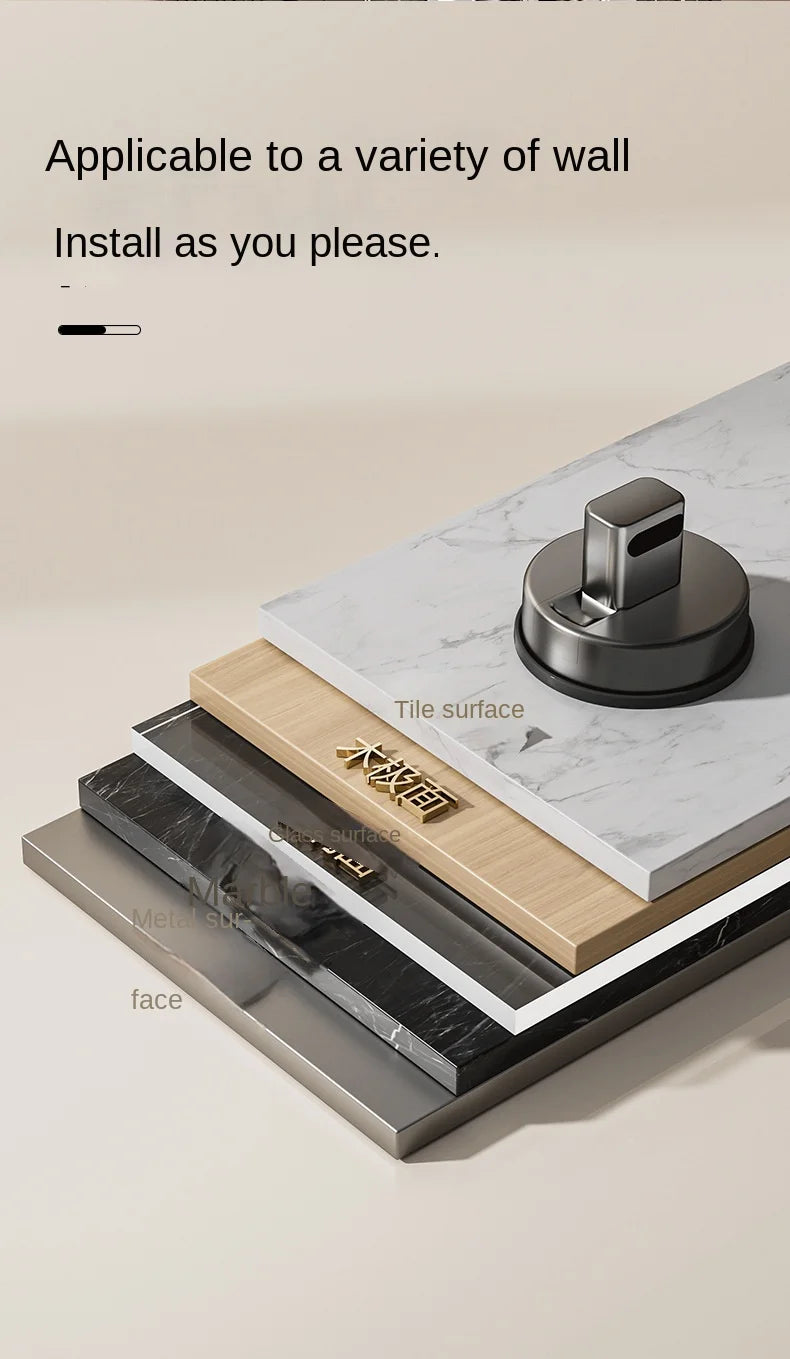 AILIHU Bathroom Suction Cup Towel Rack Non-perforated Storage Rack Wall-mounted Single-rod Bath Towel Storage Rack